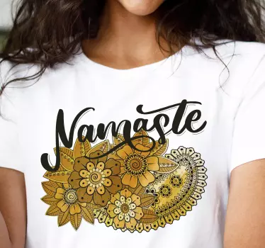 T-shirt w stylu indyjskim paisley - TenStickers