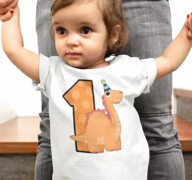 T-shirt z okazji urodzin z dinozaurem - TenStickers