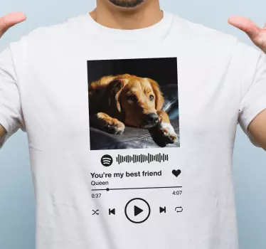 T-shirt z muzyką Spotify - TenStickers