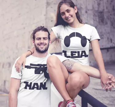 T-shirty dla par Han i Leia - TenStickers