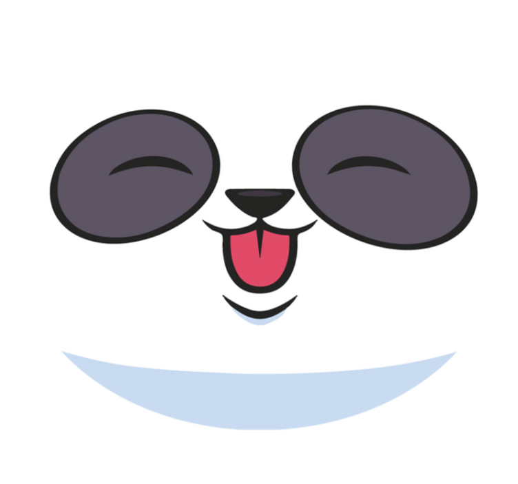 Biały dywan winylowy twarz pandy - TenStickers