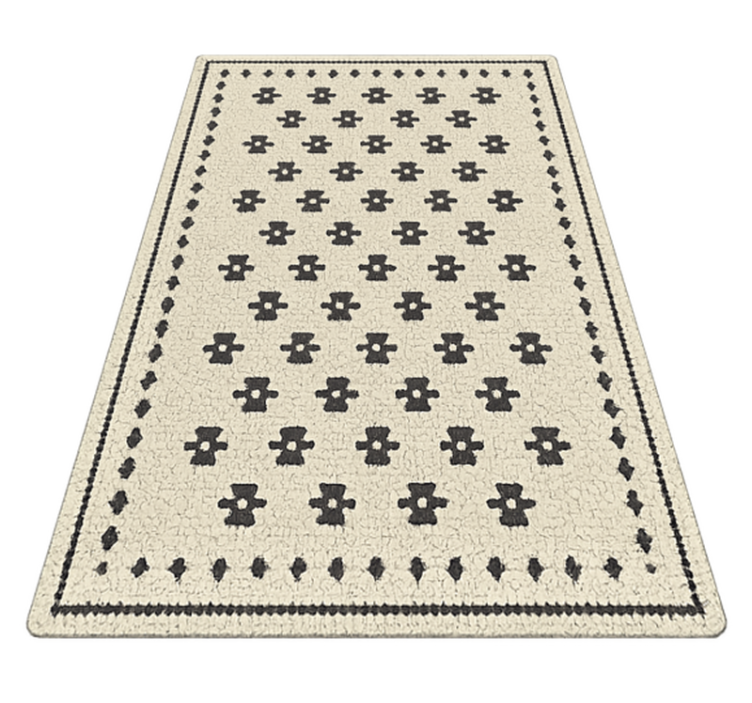 Dywan winylowy do salonu mozaika kwiatowa - TenStickers