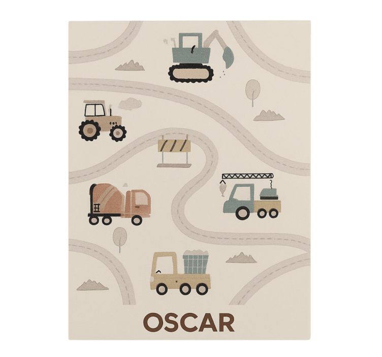 Dziecięcy dywan winylowy niestandardowa konstrukcja beżowa - TenStickers