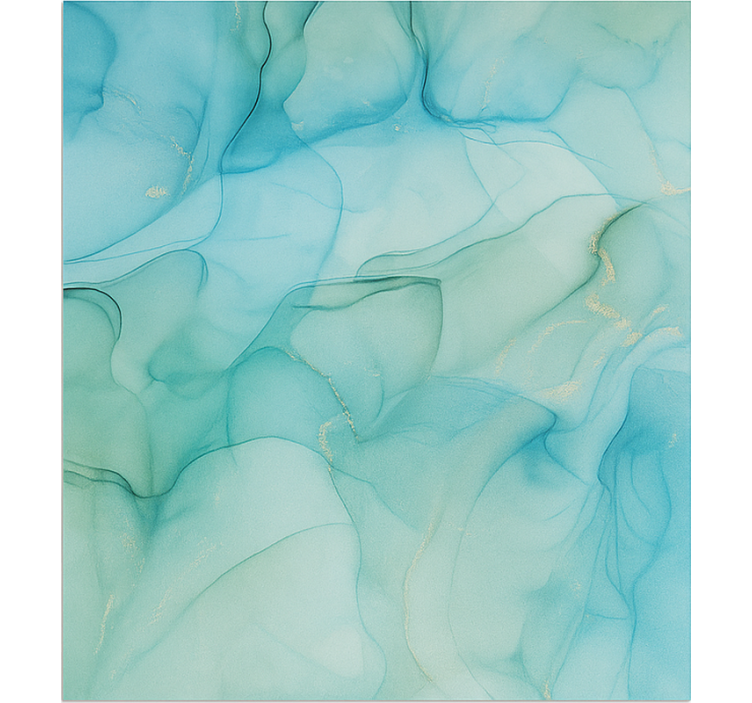 Dywan winylowy marmurowy efekt fali turkusowej - TenStickers