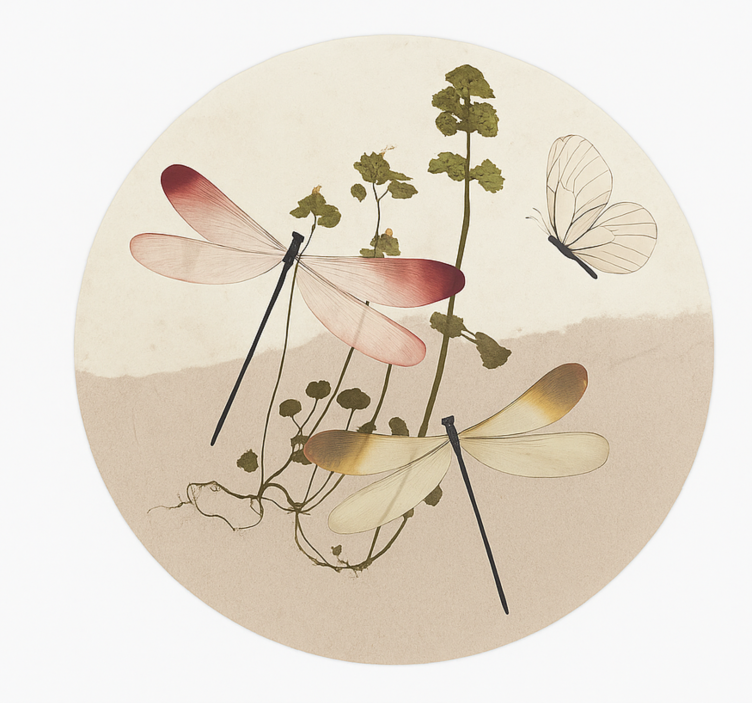 Dywan winylowy do jadalni prasowany kolaż natury - TenStickers