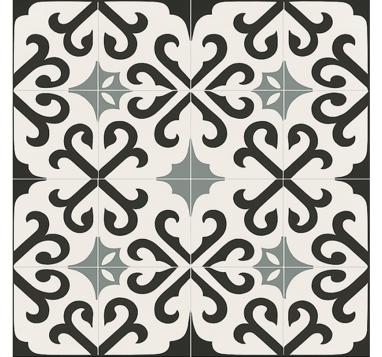 Dywan winylowy do jadalni geometryczny wzór kafelek - TenStickers