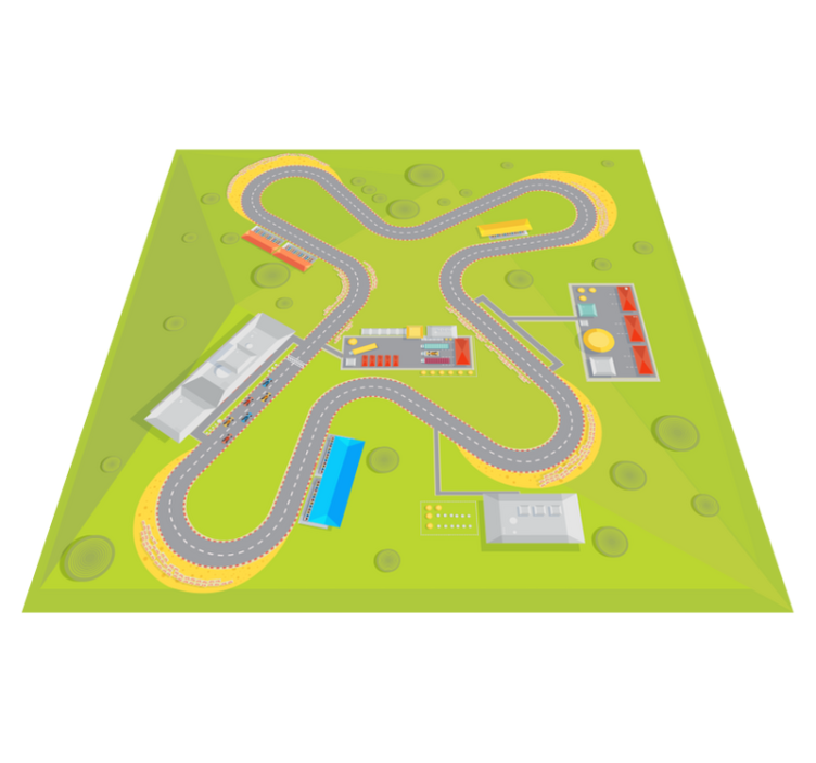 Dywan winylowy dla dziecka czas zabawy na jezdni - TenStickers