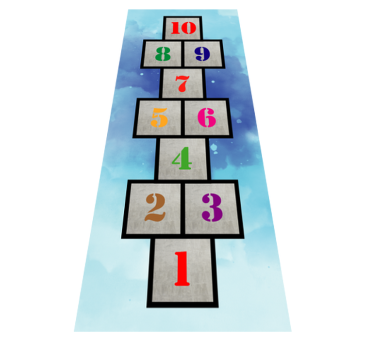 Dywanik dla dzieci gra w klasy - TenStickers