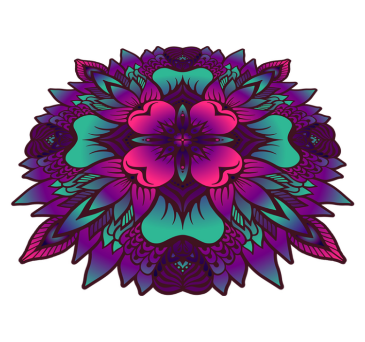 Dywan winylowy fioletowa mandala - TenStickers
