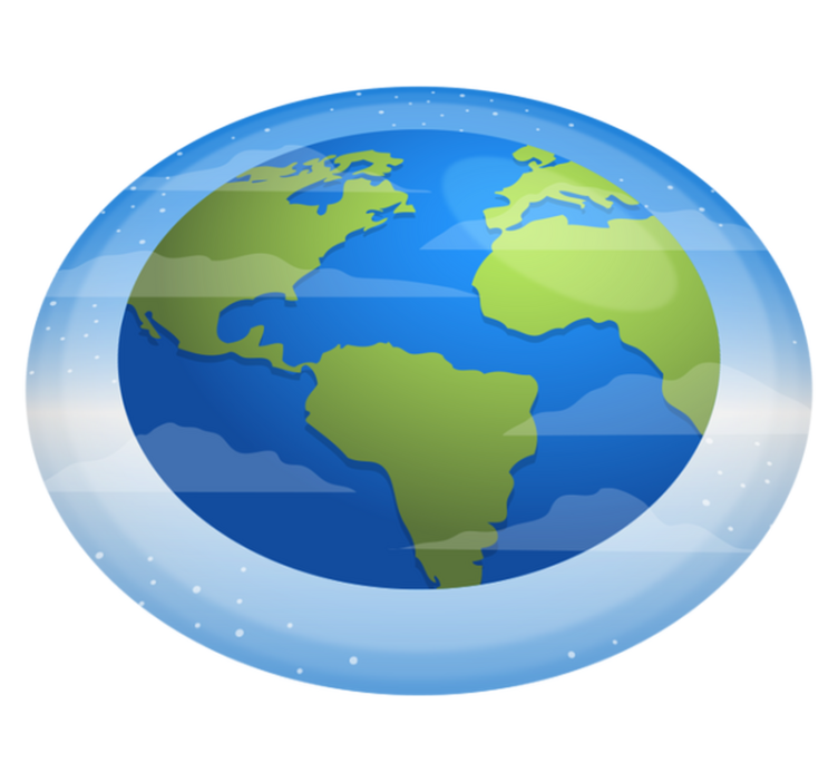 Dywan winylowy okrągły z globusem - TenStickers