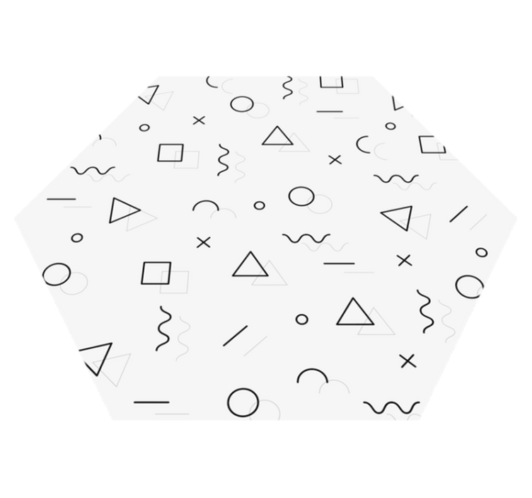 Minimalistyczny dywan winylowy w stylu memphis - TenStickers