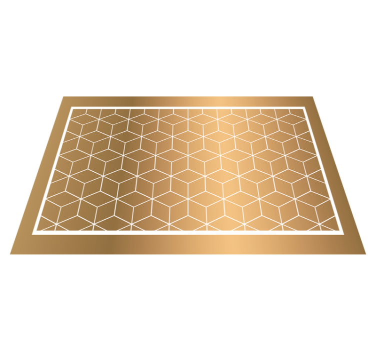 Fantastyczny geometryczny dywanik z sześcianami - TenStickers