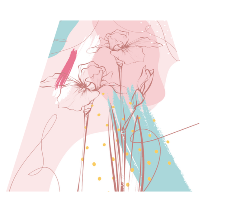 Cudowny kwiatowy nowoczesny dywan winylowy - TenStickers