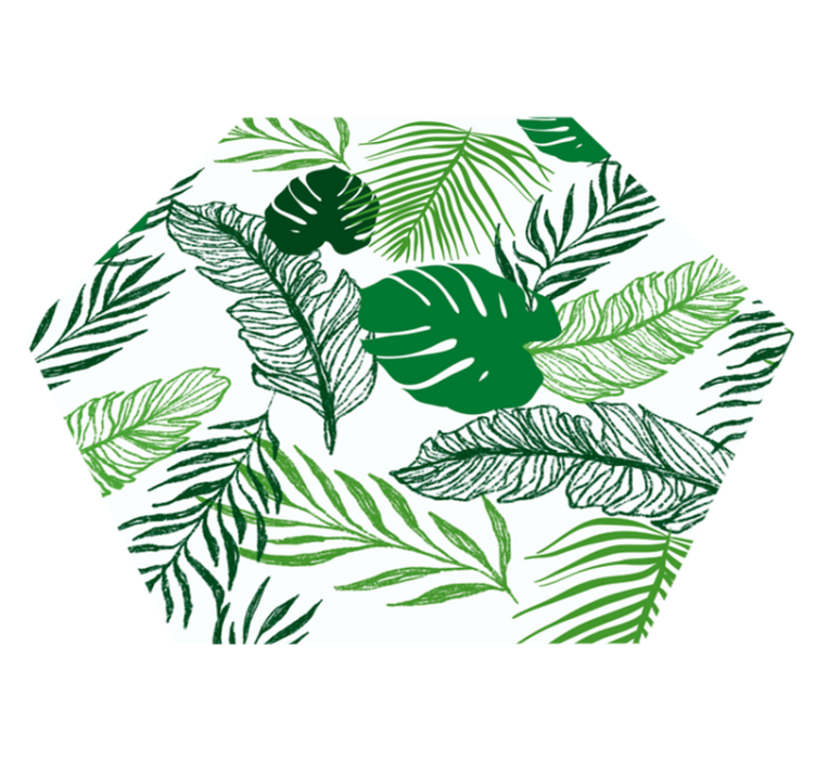 Nowoczesny dywan winylowy o delikatnych liściach - TenStickers