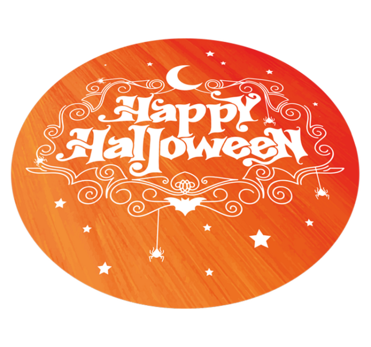 Okrągły dywan winylowy happy halloween - TenStickers