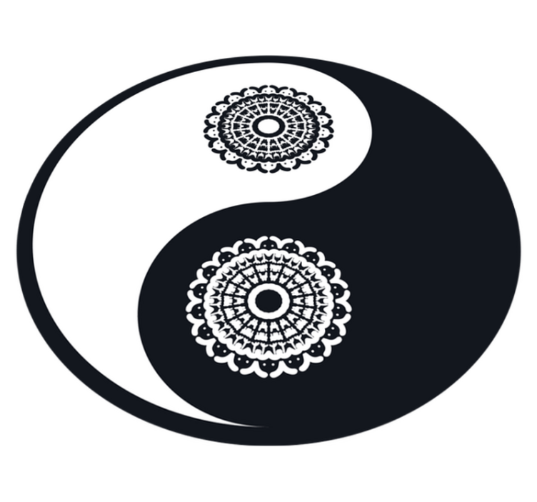 Dywan winylowy do salonu Ying Yang - TenStickers