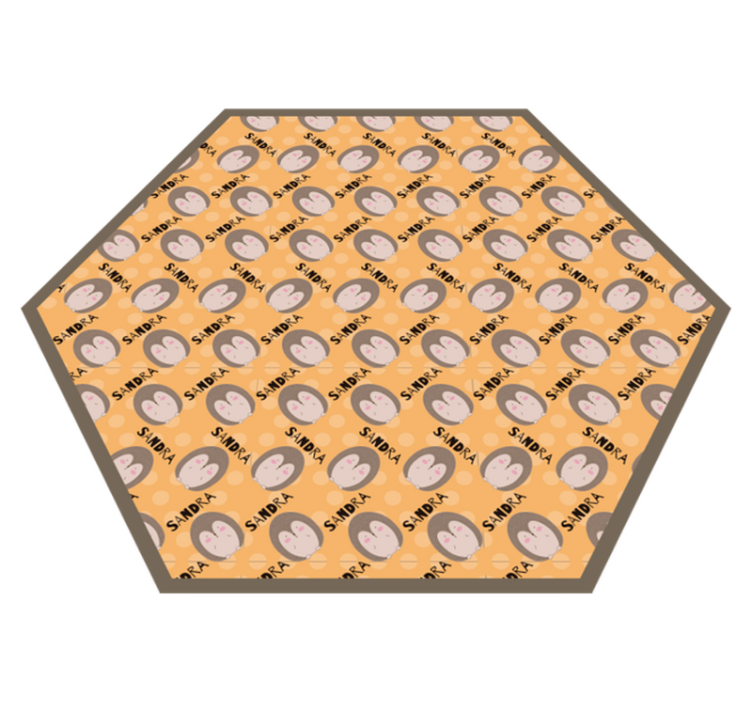 Dywan winylowy z imieniem spersonalizowane serca - TenStickers