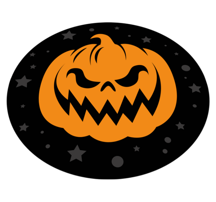 Dywan winylowy na halloween straszna dynia - TenStickers