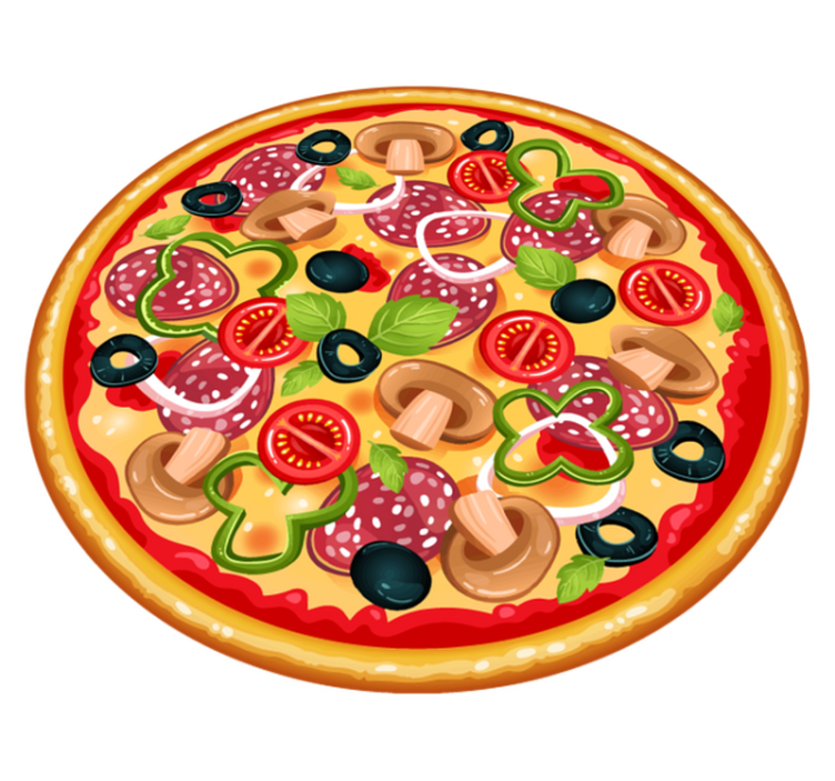 Dywan winylowy okrągła włoska pizza  - TenStickers
