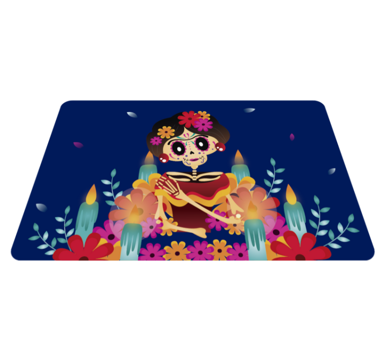 Dywan winylowy na halloween świąteczny szkielet - TenStickers