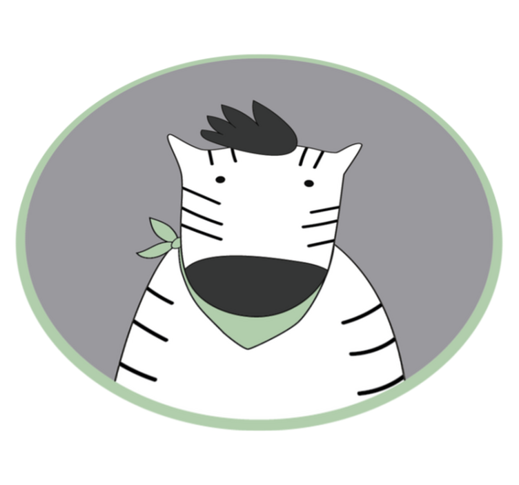 Dywan winylowy dla dziecka wesoła zebra - TenStickers