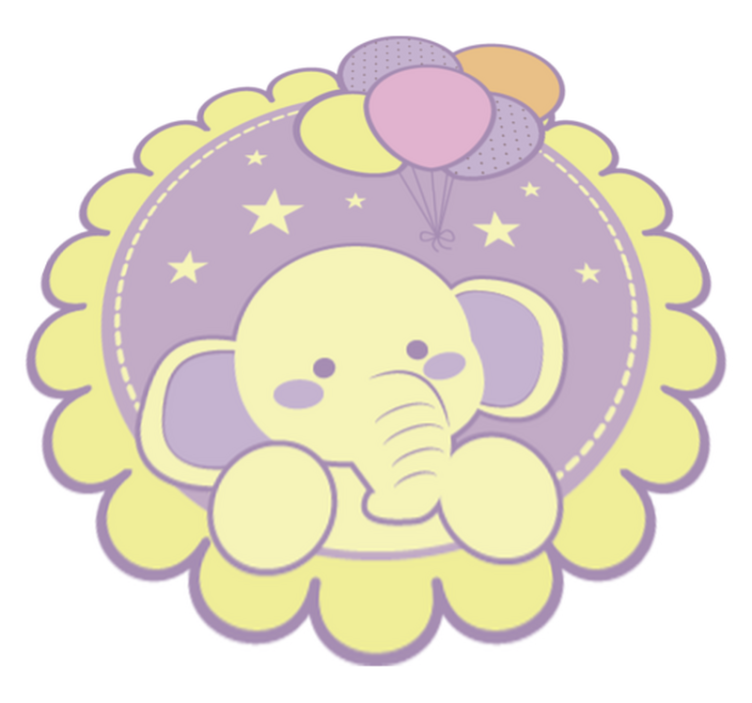 Dywan winylowy dla dziecka balony ze słoniami - TenStickers