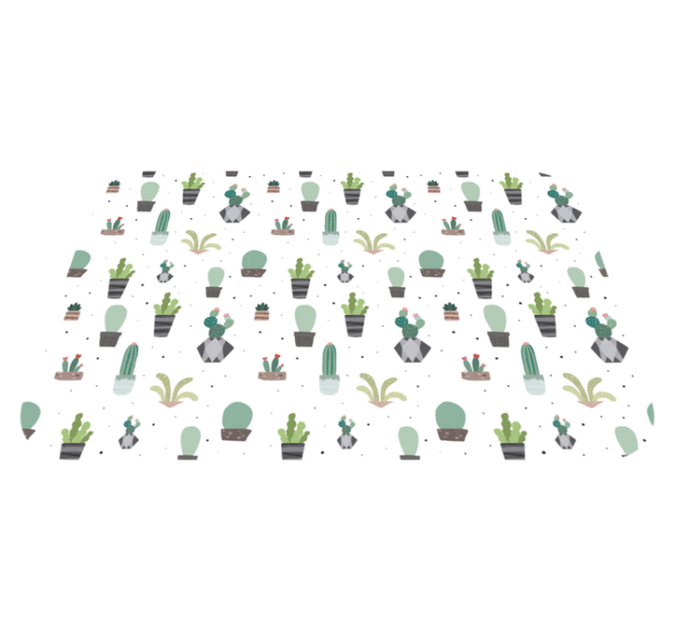 Dywan winylowy w kwiaty i rośliny wzór kaktusa - TenStickers