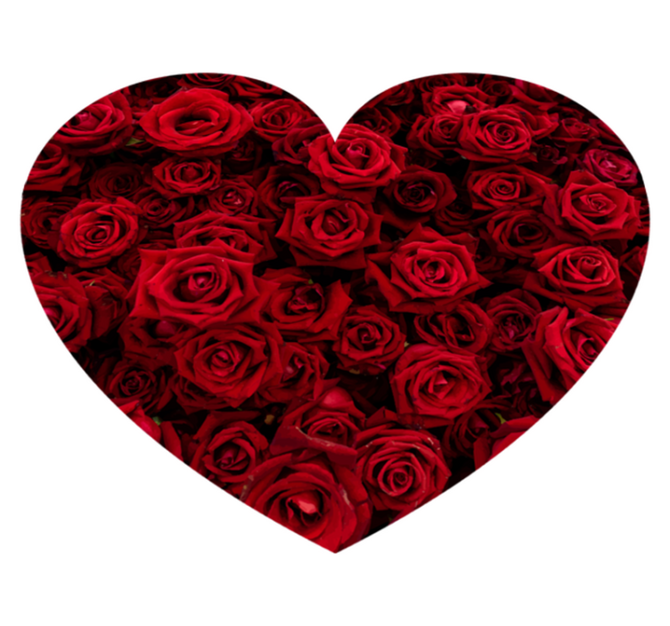 Dywan winylowy Serce w róże - TenStickers