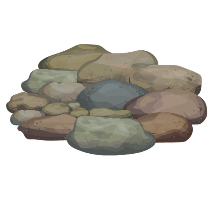 Dywan winylowy kamienie ilustracja kamyk - TenStickers