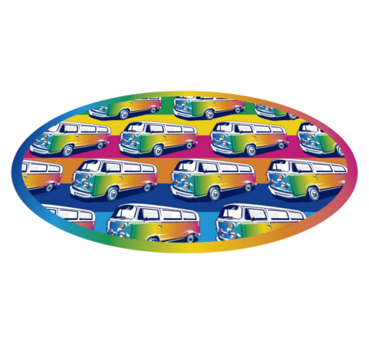 Dywan winylowy dla nastolatków retro hippie van - TenStickers