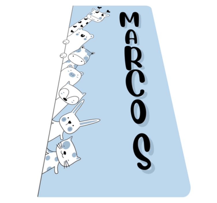 Dywan winylowy z imieniem spersonalizowane stworzenia - TenStickers