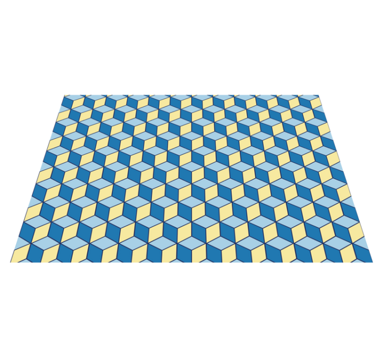 Dywan winylowy imitacja płytek kubistyczny wzór - TenStickers