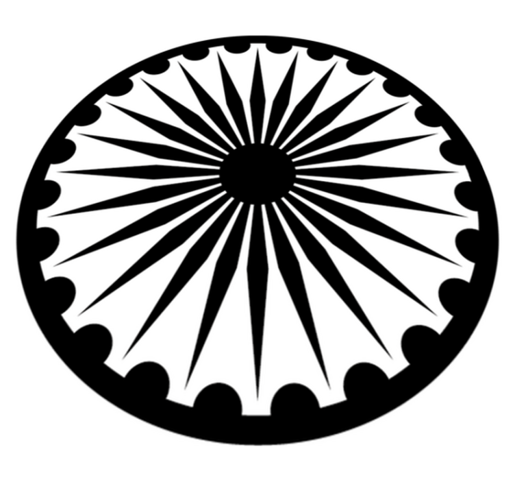 Nowoczesny dywan winylowy monochromatyczna mandala - TenStickers