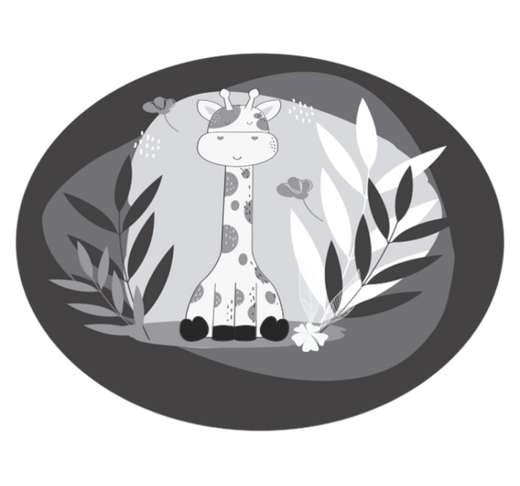 Dywan winylowy Szara żyrafa - TenStickers