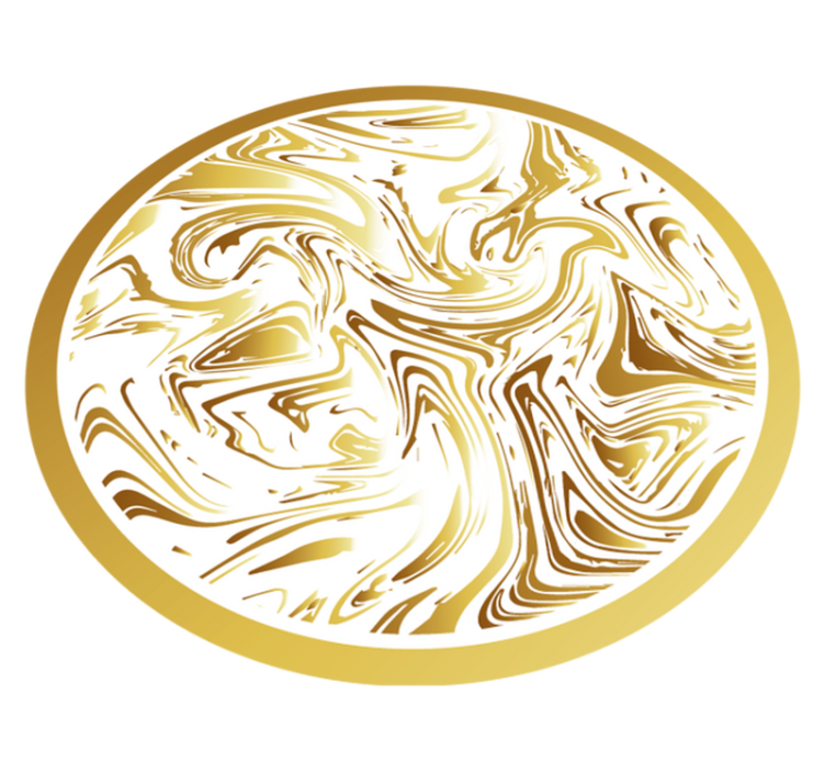 Złoty i biały marmurowy dywan - TenStickers