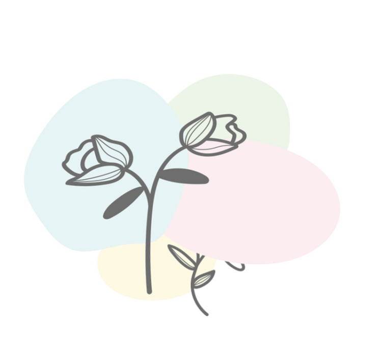 Dywan winylowy w kwiaty i rośliny dywanik w kwiatowe serce - TenStickers