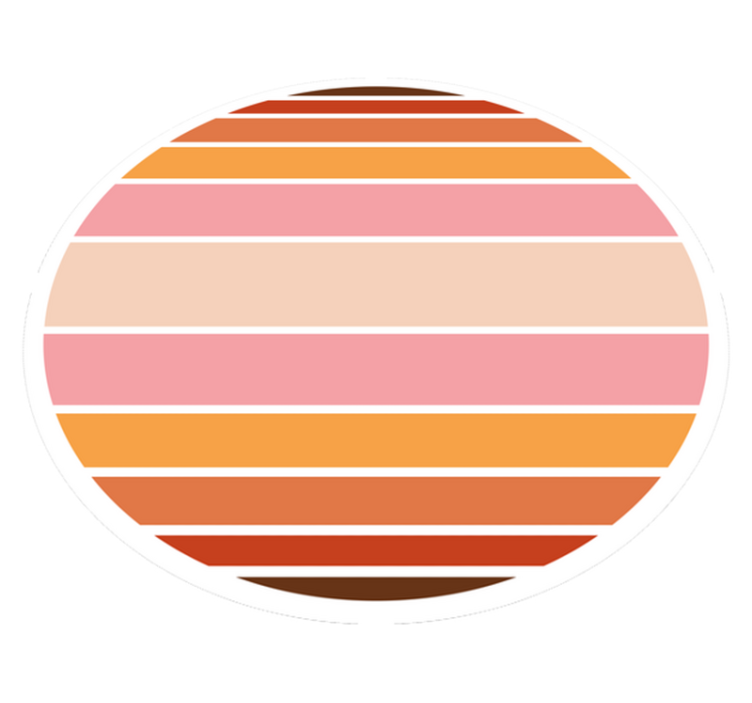 Dywan winylowy w paski owalny wzór w paski - TenStickers