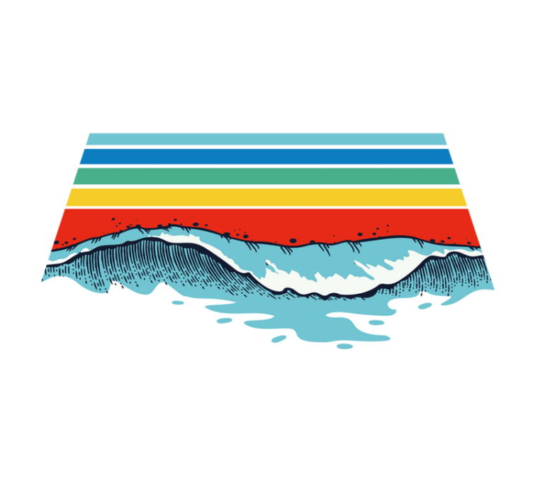 Dywan winylowy Fale vintage - TenStickers