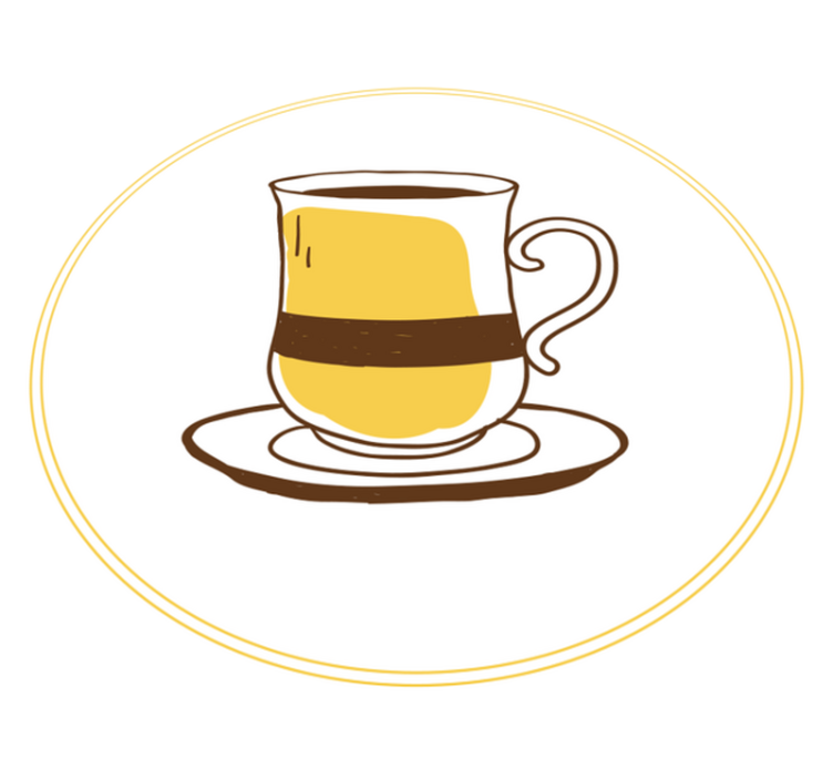 Dywan winylowy do kuchni ilustracja szklanki espresso - TenStickers