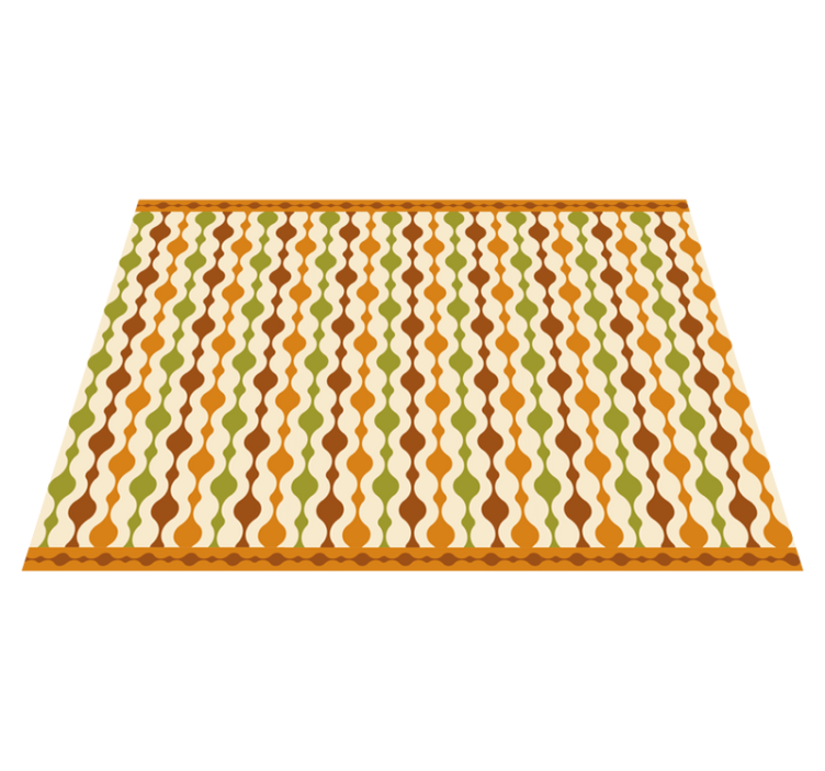 Dywan winylowy w paski projekt falistych linii - TenStickers