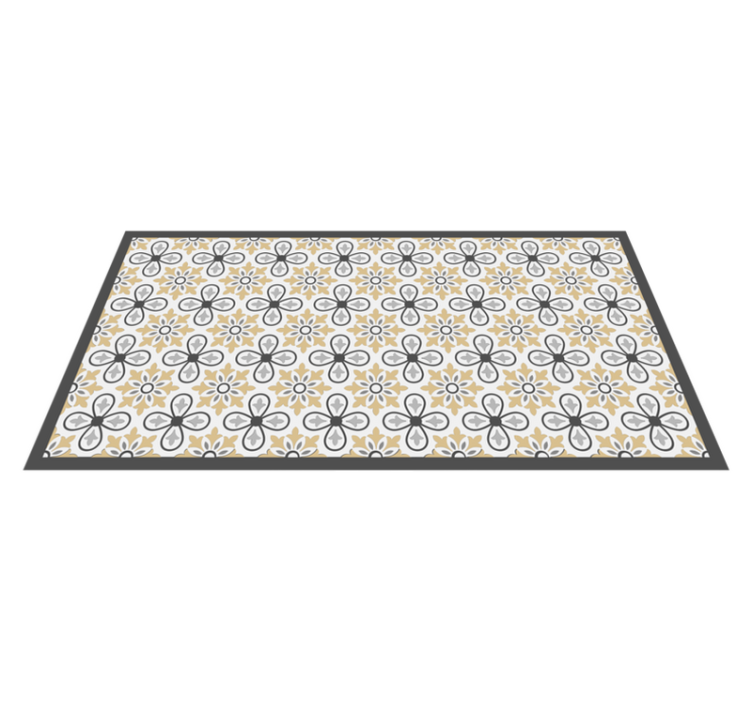 Dywan winylowy do kuchni kwiatowe płytki - TenStickers