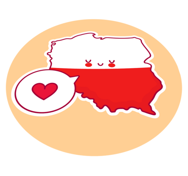 Dywan winylowy Biało-czerwona mapa Polski - TenStickers