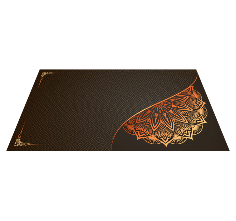 Dywan winylowy z mandalą projekt narożnika mandali - TenStickers