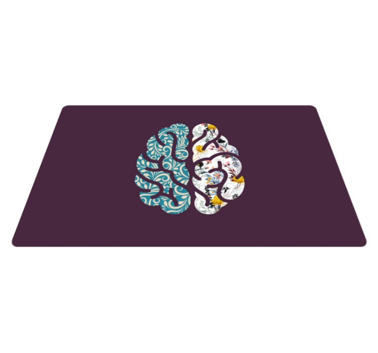 Dywan winylowy w kwiaty i rośliny botaniczne yin yang - TenStickers