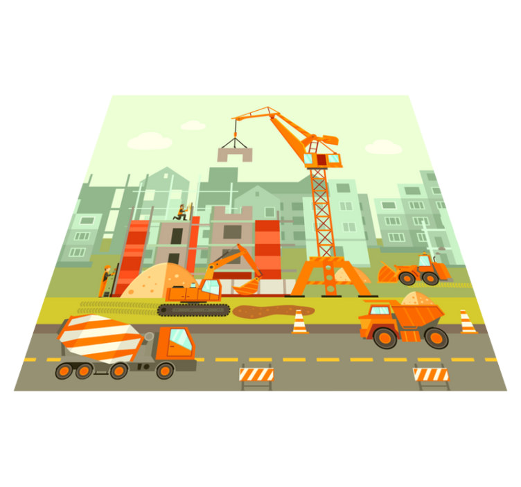 Dywan winylowy plac budowy - TenStickers