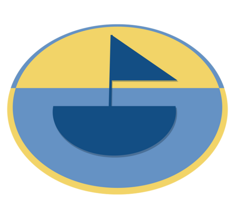 Dywan winylowy wzór geometryczny geometryczny motyw żaglówki - TenStickers