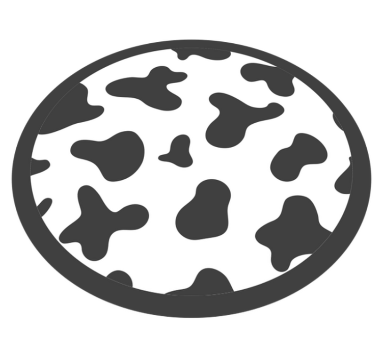 Dywan winylowy wzór zwierzęcy okrągły motyw skóry bydlęcej - TenStickers