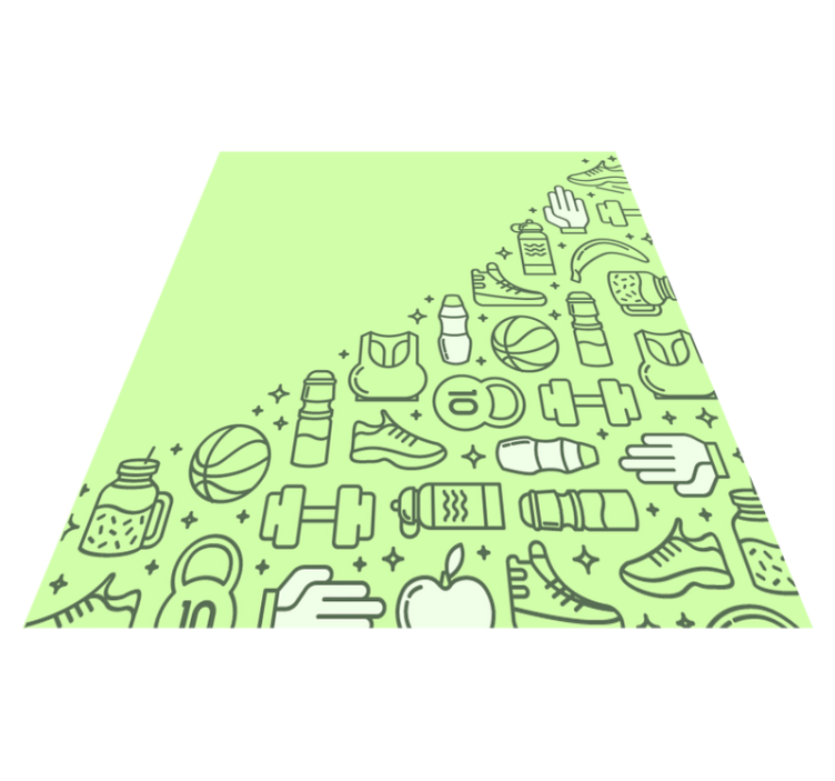 Dziecięcy dywan winylowy sprzęt fitness - TenStickers