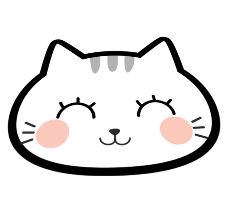 Dywan winylowy dziecięcy kształt twarzy kota - TenStickers