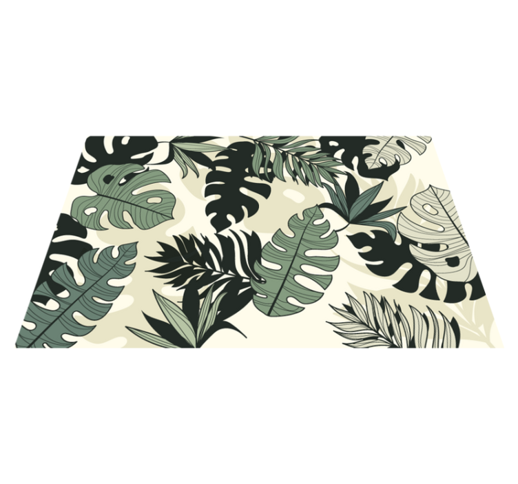 Monstera pozostawia dywan kwiatowy - TenStickers